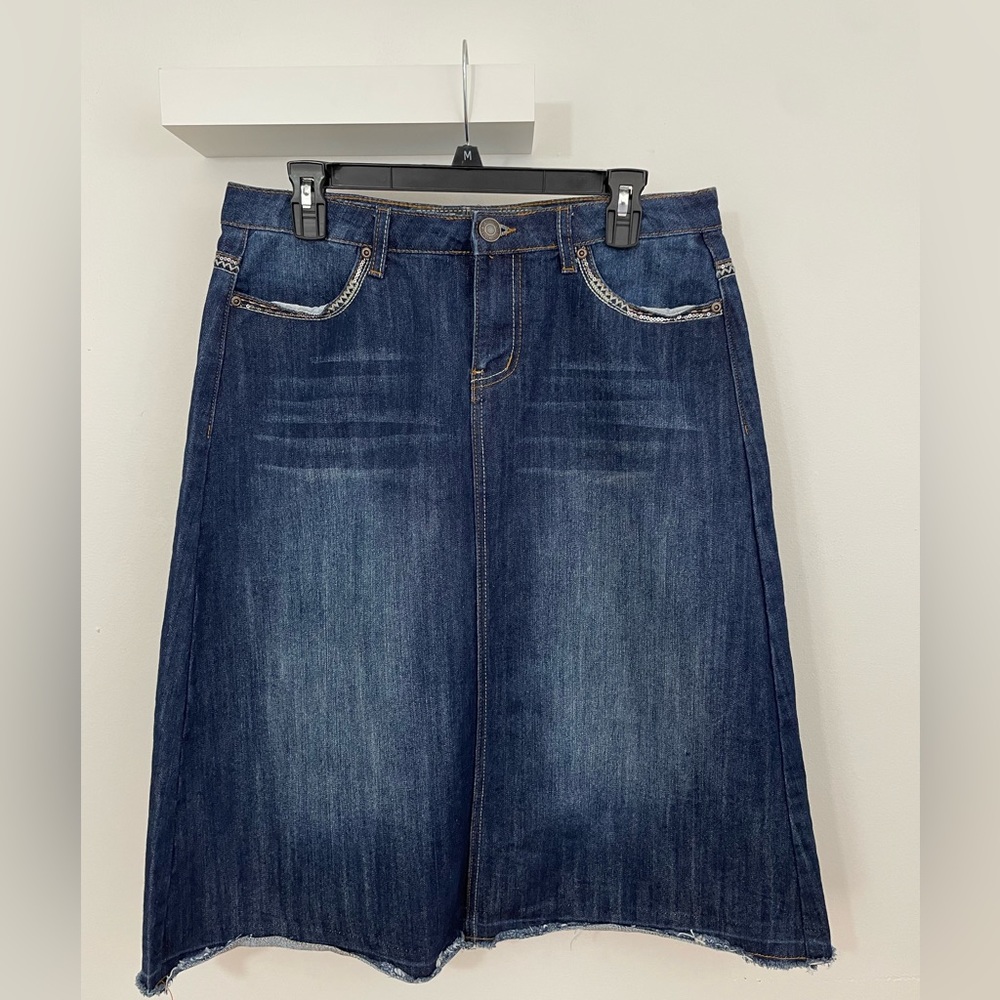 Be Girl Midi Jean Skirt-Size M